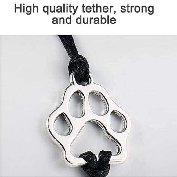 Stainless Steel Paw Print Adjustable Rope Bracelet - Picture 14 of 16